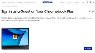 Sign in as a Guest on Your Chromebook Plus - Samsung