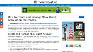 How to create and manage Xbox Guest Account on the console
