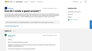 how do I create a guest account ? - Microsoft Community
