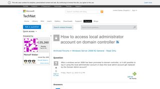 How to access local administrator account on domain controller ...