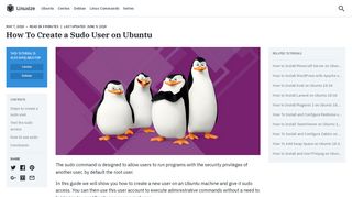 How To Create a Sudo User on Ubuntu | Linuxize
