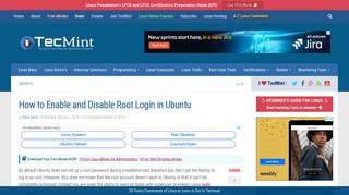 How to Enable and Disable Root Login in Ubuntu - Tecmint