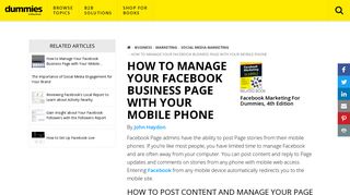How to Manage Your Facebook Business Page with Your Mobile Phone