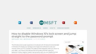 How to disable Windows 10's lock screen and jump straight to the ...