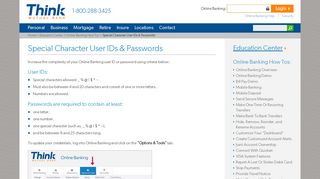 Special Character User IDs & Passwords - Online Banking How Tos ...