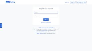 Log In or Sign Up | UserTesting