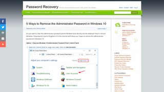 5 Ways to Remove the Administrator Password in Windows 10 ...