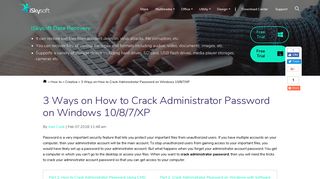 How to Crack Administrator Password on Windows 10/8/7/XP - iSkysoft