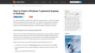 How to Crack Windows 7 Login Password [Safe, Quick] | AppGeeker