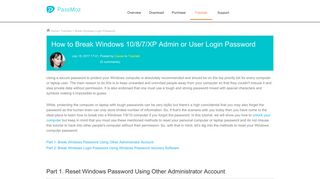 How to Break Windows 10/8/7/XP Login Password in 2 Ways