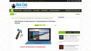 Hack Windows 10 Login Password In 2 Minutes [Works For All ...