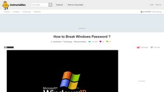 How to Break Windows Password ? - Instructables