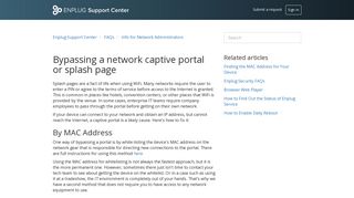 Bypassing a network captive portal or splash page – Enplug Support ...