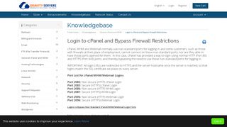 Login to cPanel and Bypass Firewall Restrictions - Knowledgebase ...