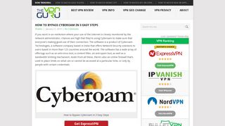 How to Bypass Cyberoam in 3 Easy Steps - The VPN Guru