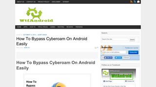 How to Bypass Cyberoam On Android Easily | WtfAndroid