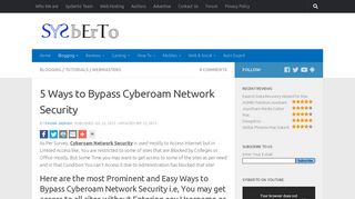 5 Ways to Bypass Cyberoam Network Security - Sysberto