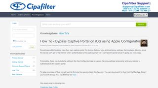How To - Bypass Captive Portal on iOS using Apple Configurator