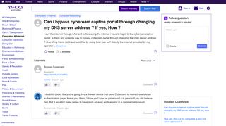 Can i bypass cyberoam captive portal through changing my DNS ...