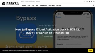 How to Bypass iCloud Activation Lock in iOS 12, 11 or Earlier on ...