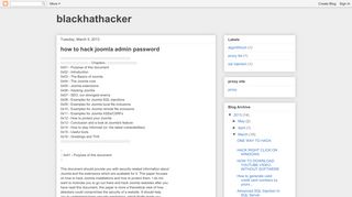 blackhathacker: how to hack joomla admin password