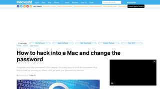How to hack into a Mac and change the password - Macworld UK