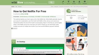 How to Get Netflix For Free (with Pictures) - wikiHow