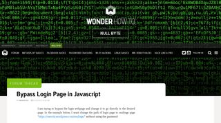 Bypass Login Page in Javascript « Null Byte :: WonderHowTo