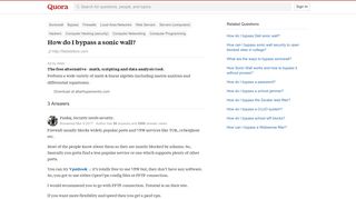 How to bypass a sonic wall - Quora