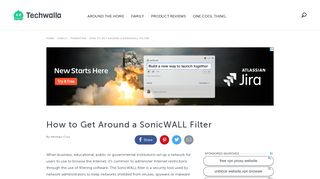 How to Get Around a SonicWALL Filter | Techwalla.com