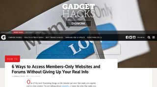 6 Ways to Access Members-Only Websites and Forums Without Giving ...