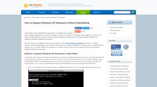 How to Bypass Windows XP Password without Reinstalling