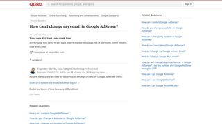 How to change my email in Google AdSense - Quora