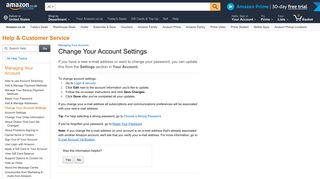 Amazon.co.uk Help: Change Your Account Settings