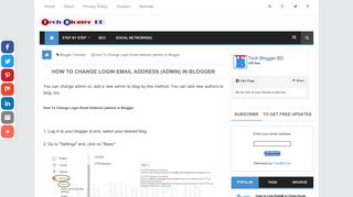 How To Change Login Email Address (admin) in Blogger ~ Tech ...