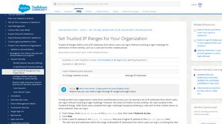 Set Trusted IP Ranges for Your Organization - Salesforce Help