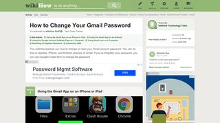5 Ways to Change Your Gmail Password - wikiHow