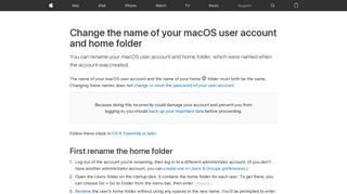 Change the name of your macOS user account and home folder ...