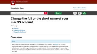 Change the full or the short name of your macOS account