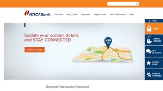 Generate Transaction Password | ICICI Bank