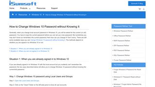 Change Windows 10 Password without Knowing Current Password