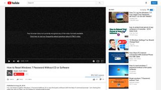 How to Reset Windows 7 Password Without CD or Software - YouTube