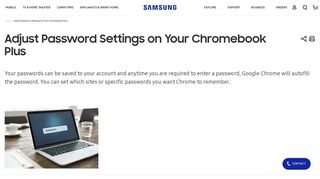 Adjust Password Settings on Your Chromebook Plus - Samsung