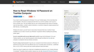 How to Reset Windows 10 Password on Toshiba [Quick, Safe]