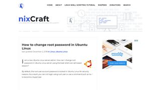 How to change root password in Ubuntu Linux - nixCraft