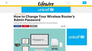 How to Change Your Wireless Router Password - Lifewire