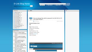 How to change the admin password via the GUI on D-Link DSR Router
