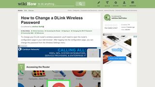 How to Change a DLink Wireless Password (with Pictures) - wikiHow
