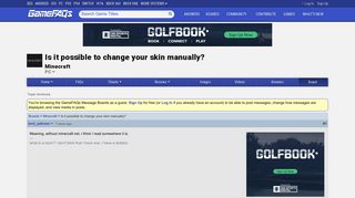 Is it possible to change your skin manually? - Minecraft Message ...