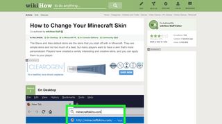 3 Ways to Change Your Minecraft Skin - wikiHow